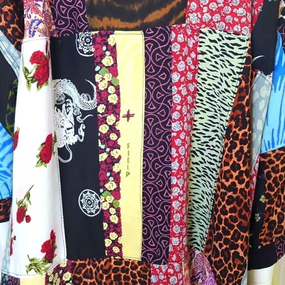 Boho Kimono Heavy Patchwork One Size - Picture 4 of 5